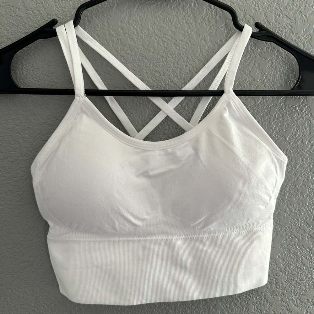 White Sports Bra